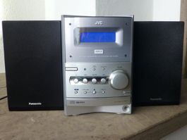 JVC Mini Stereoanlage CA-UXP400 inkl. 2 Lautsprecherboxen