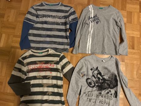 Kinder T-Shirts Langarm Grösse 116/122