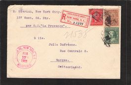New York (USA) - Morges (Schweiz) , 17.2.1909
