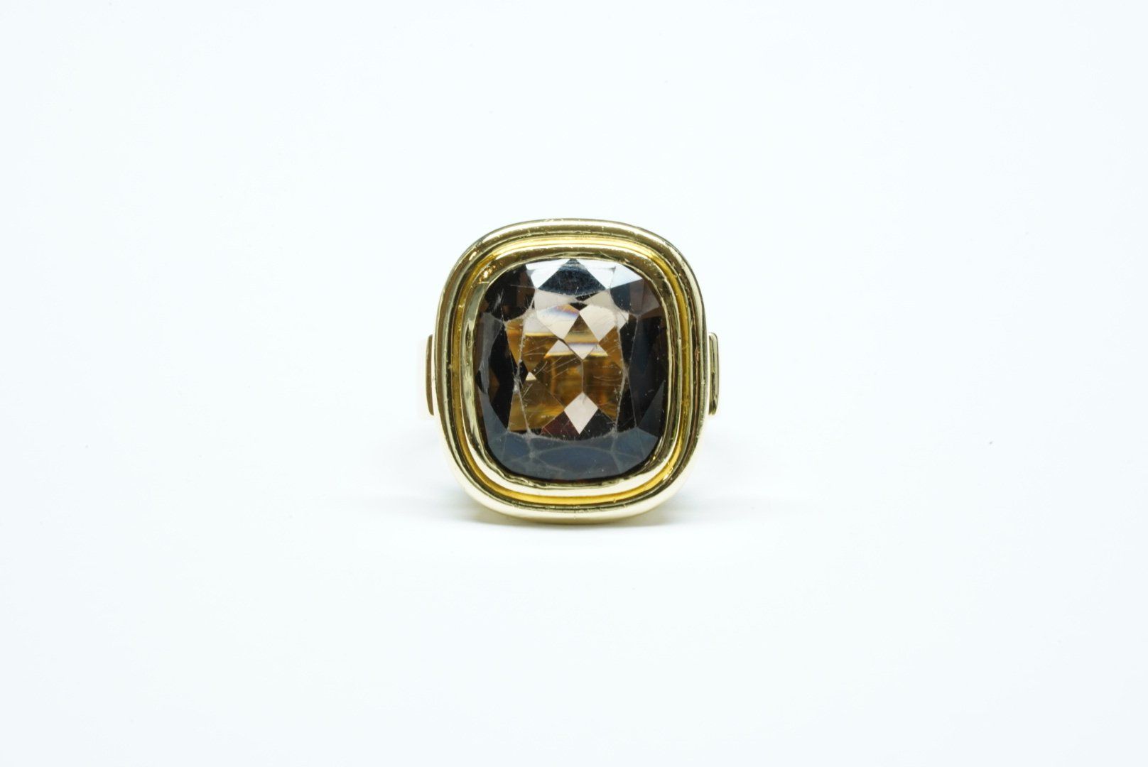 Anelli: Massiver Fingerring 18k mit Rauchquarz – Usato da Bülach venduto da Re-Jewelled 1
