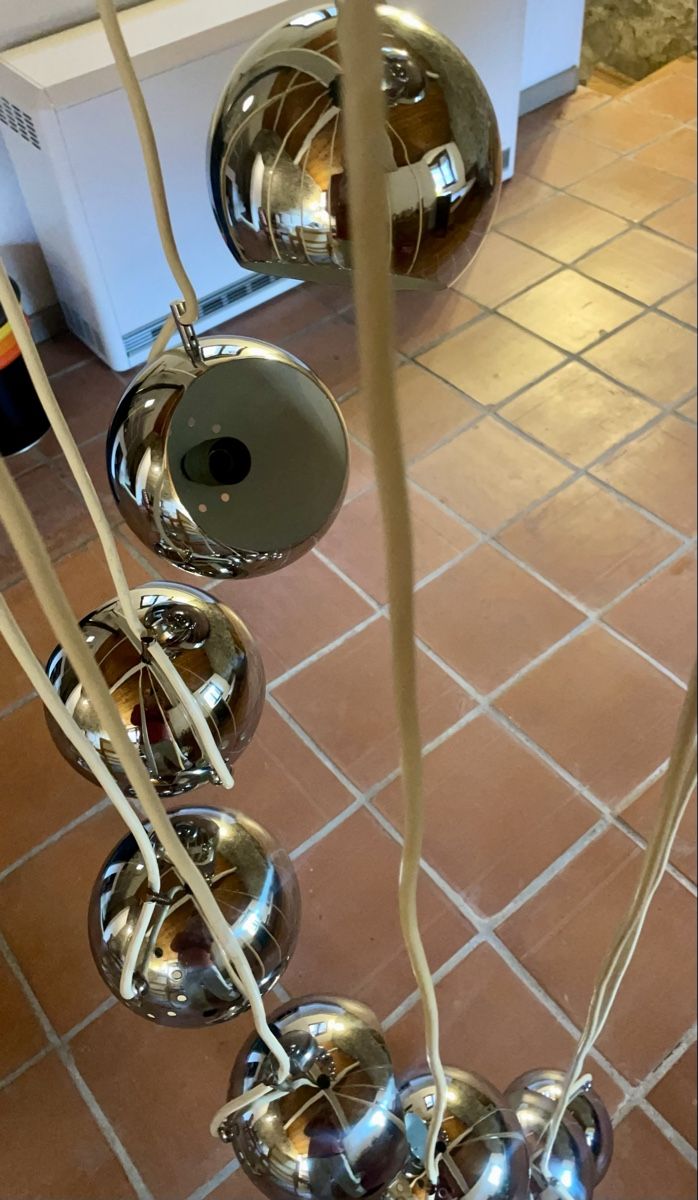 Lampadari & plafoniere: Vintage Kugeln Lampe Chrom Designklassiker – Usato da Zürich venduto da einkaufswagen 4