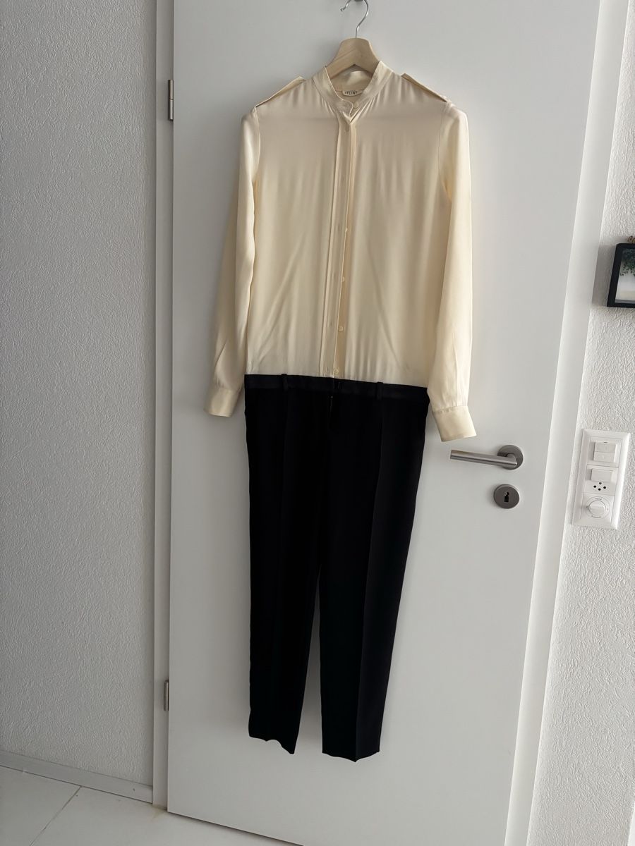 Celine Jumpsuits: Celine Overall / Jumpsuit: Seidenbluse mit Hose – D'occasion à Stettfurt par rebella