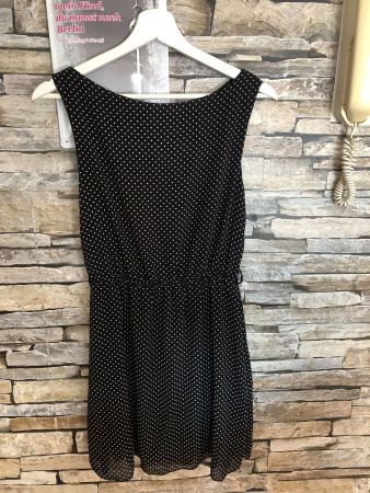 Kleid schwarz Punkte Gr. XS / S