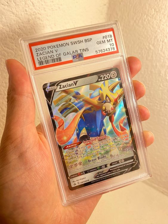 Pokemon ZACIAN v 018 legend of galar tins PSA 10 Kaufen auf Ricardo