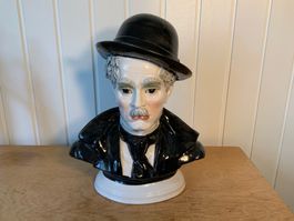 Büste: Charly Chaplin, Keramik - Sammlerstück