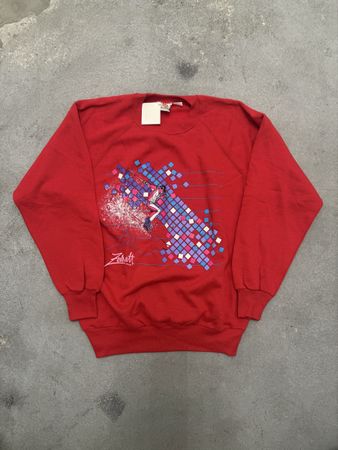 Vintage Sweatshirt Switcher Zermatt rouge taille L état neuf