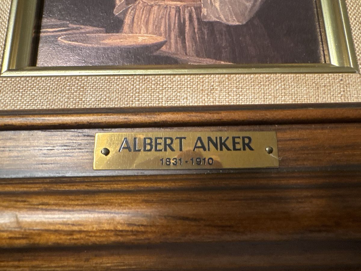Foto & Immagini: Albert Anker Bild / Vor dem Schulgang – Usato da Zürich venduto da oase69 1