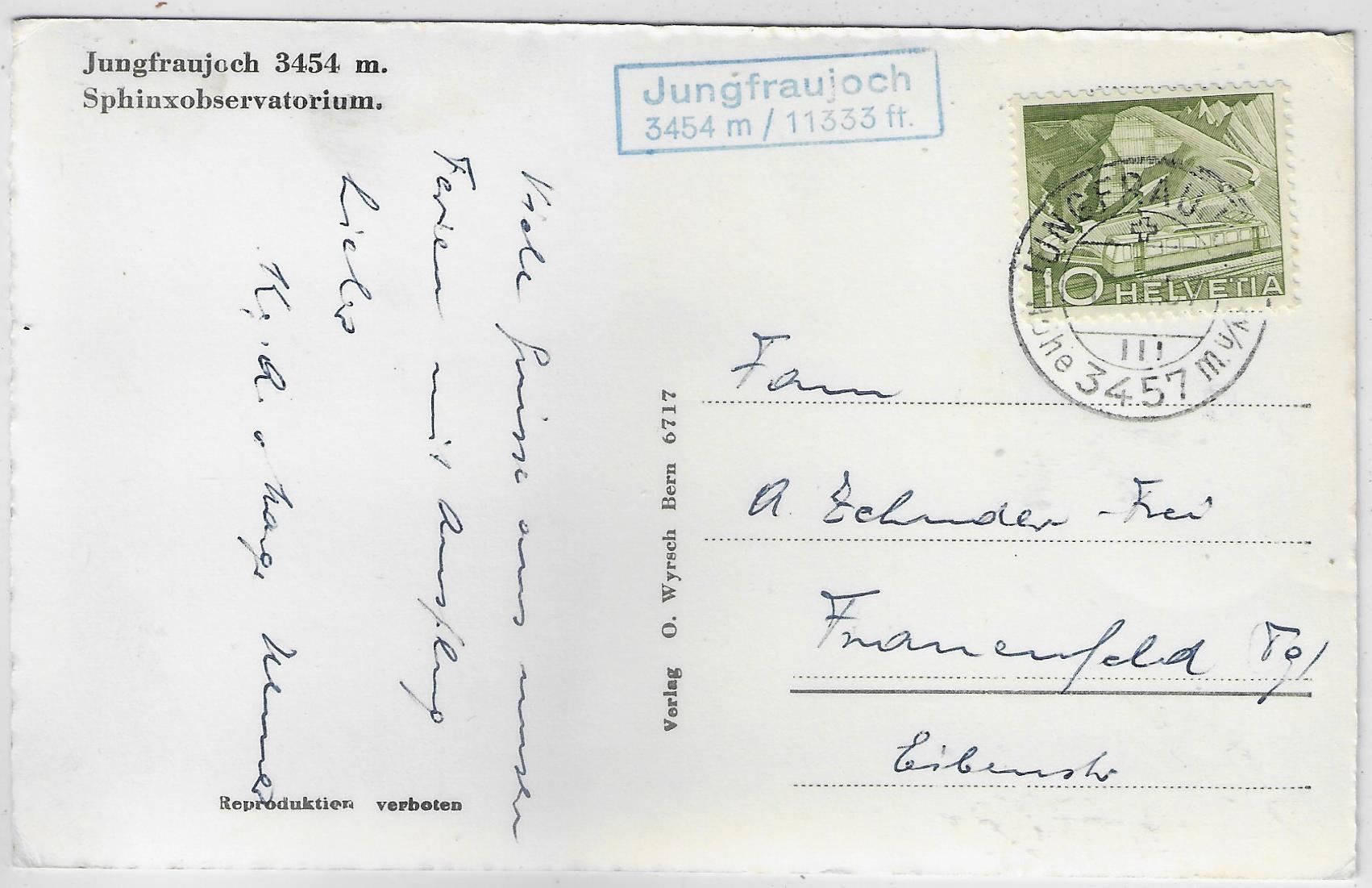 Cartoline postali: Flugaufnahme Jungfraujoch mit – Usato da Ettingen venduto da Kartenplanet 1