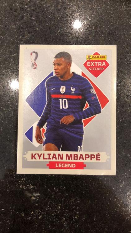 Figurinha Extra Copa 2022 Kylian Mbappé Silver