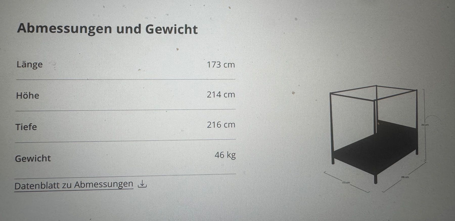 Maisons du monde Betten: Himmelbett – Gebraucht aus Udligenswil von Reina14 3
