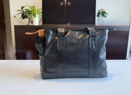 Sac fourre-tout noir simili cuir grande taille neuf