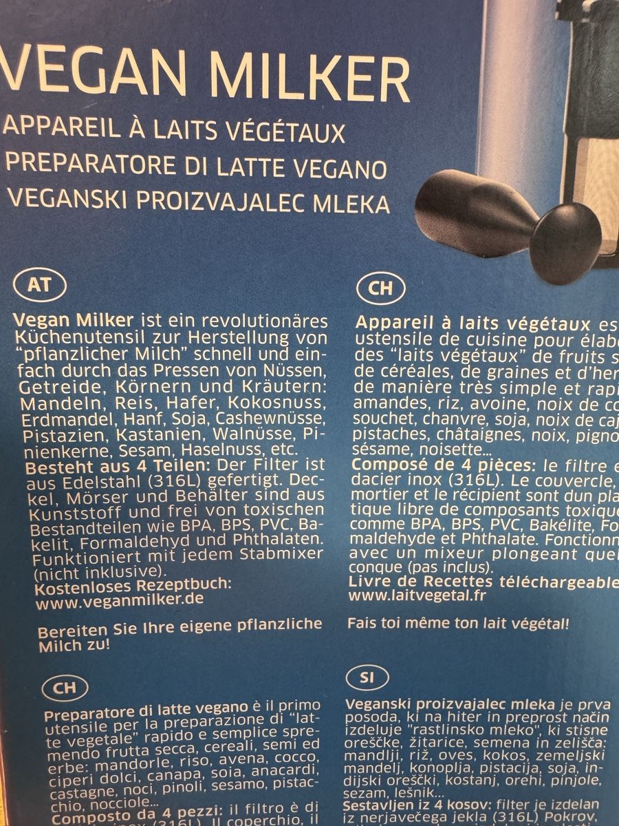 Elettrodomestici da cucina: Crofton Vegan Milker neuwertig – Usato da Niederbüren venduto da Oetschli 4