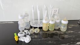 Grosses Avent Flaschen Set - Schöppeli Set & Trockenständer