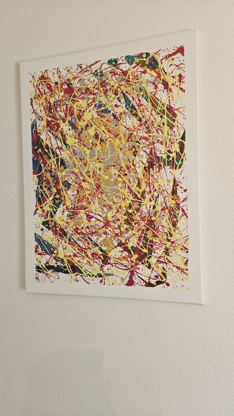 Gemälde: Tableau d'art abstrait coloré - unique et moderne! – Neu (gemäss Beschreibung) aus Le Locle von fab_c9hh 1
