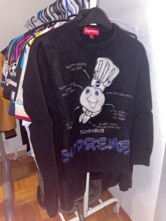 Supreme Doughboy Sweater [Black], Small, FW22