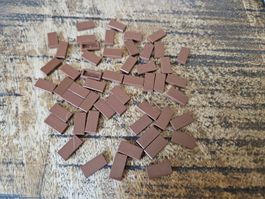 lego 3069 lot de 50 pièces Reddish Brown Tile 1 x 2