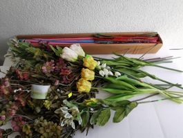 Deko Blumen diverse Blumen zum basteln neu