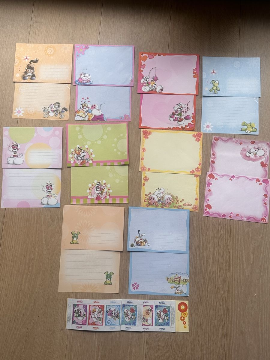 Papiere: 20 verschiedene Briefpapier Diddl mit 16 Briefmarken  – Neu (gemäss Beschreibung) aus Chur von steingarte 1