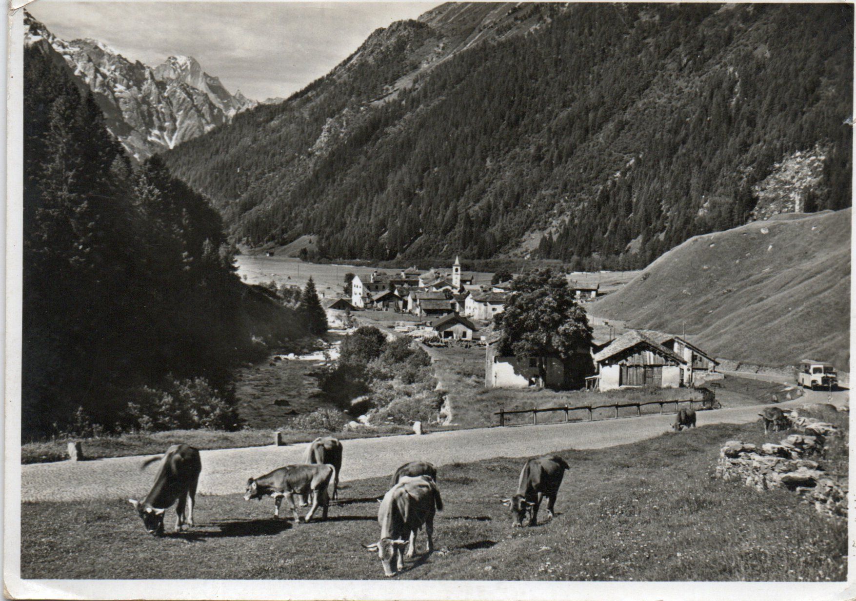 Cartoline postali: Casaccia,Bergell – Usato da Melano venduto da pisonsdro