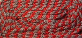 Strickschlauch rot-grau