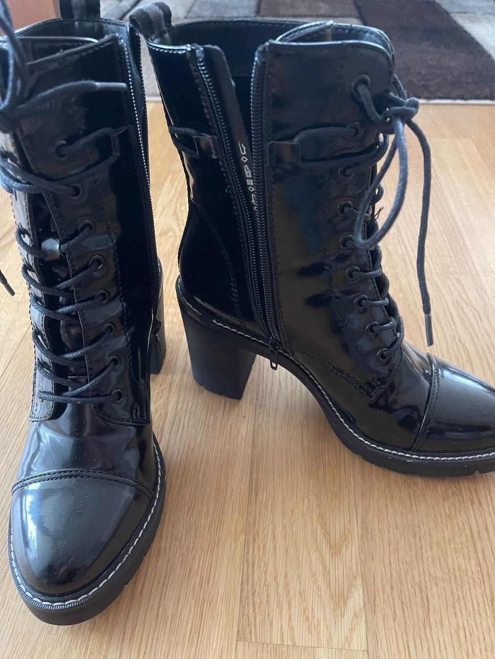 Scarpe da donna: Schnürboots Lackoptik – Nuovo (secondo la descrizione) da Staufen venduto da GiuliettaD 3