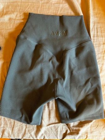 Amari ribbed shorts in steel blue