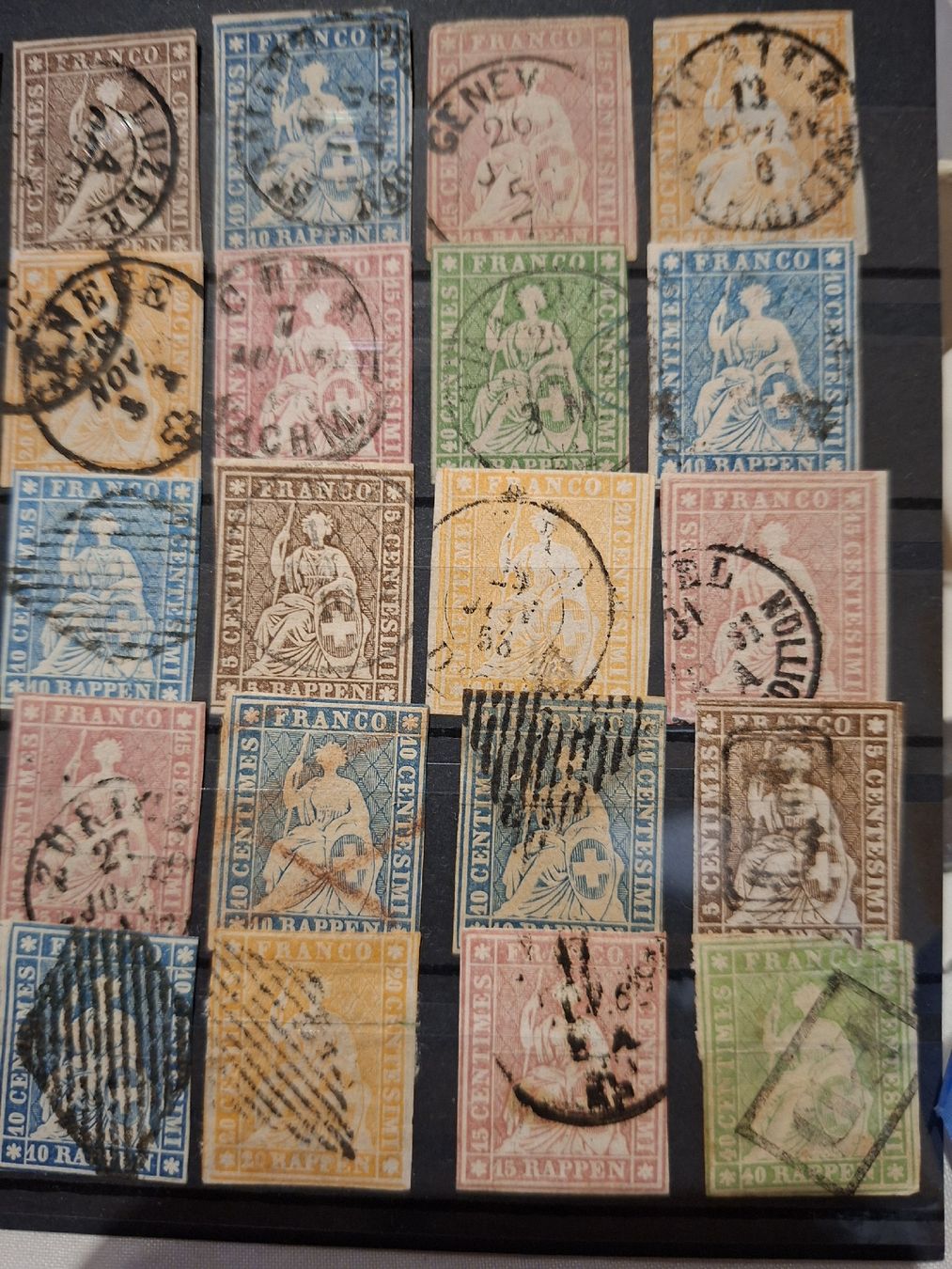 Alle Briefmarken: Strubel Lot 45Stk.  – Gebraucht aus Balgach von SIMEON27 1