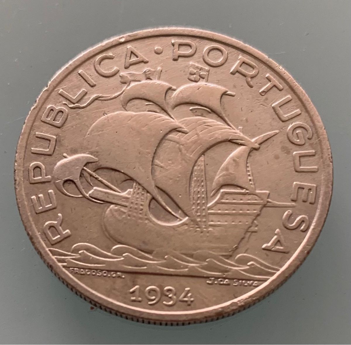 Tutti le monete: PORTUGAL 10 Escudos 1934 SILBER – Usato da Brügg BE venduto da mcakinho