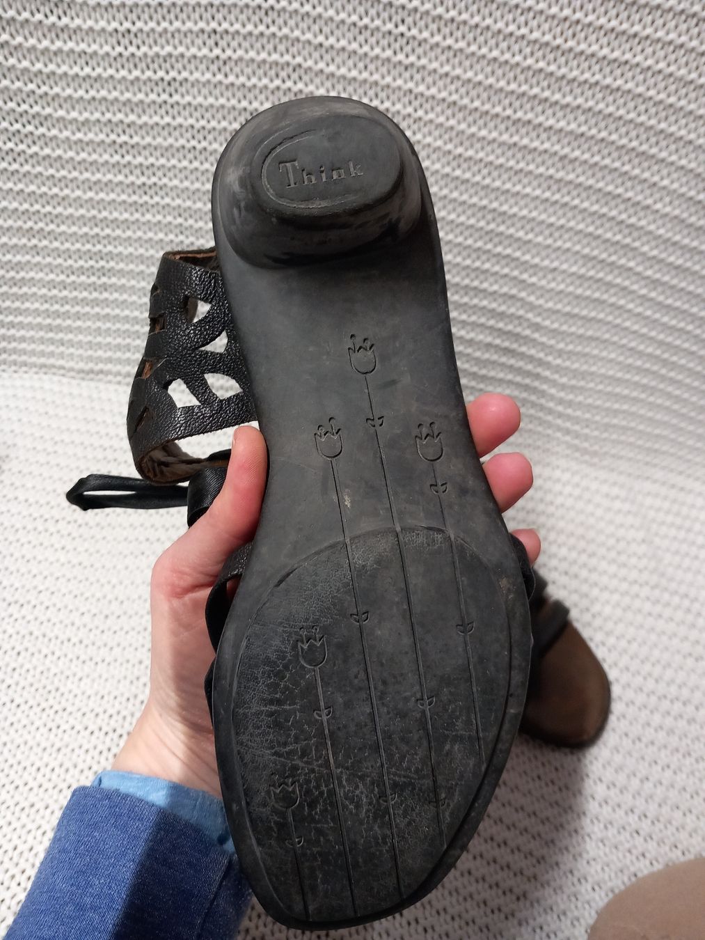 Think Damenschuhe: Think! Leder Sandalen Gr.39, schwarz – Gebraucht aus Gwatt (Thun) von umwelt-brocki 4