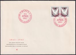 1945, W22 im Paar auf Luxus-Brief von BASEL, Kat: 100.-+