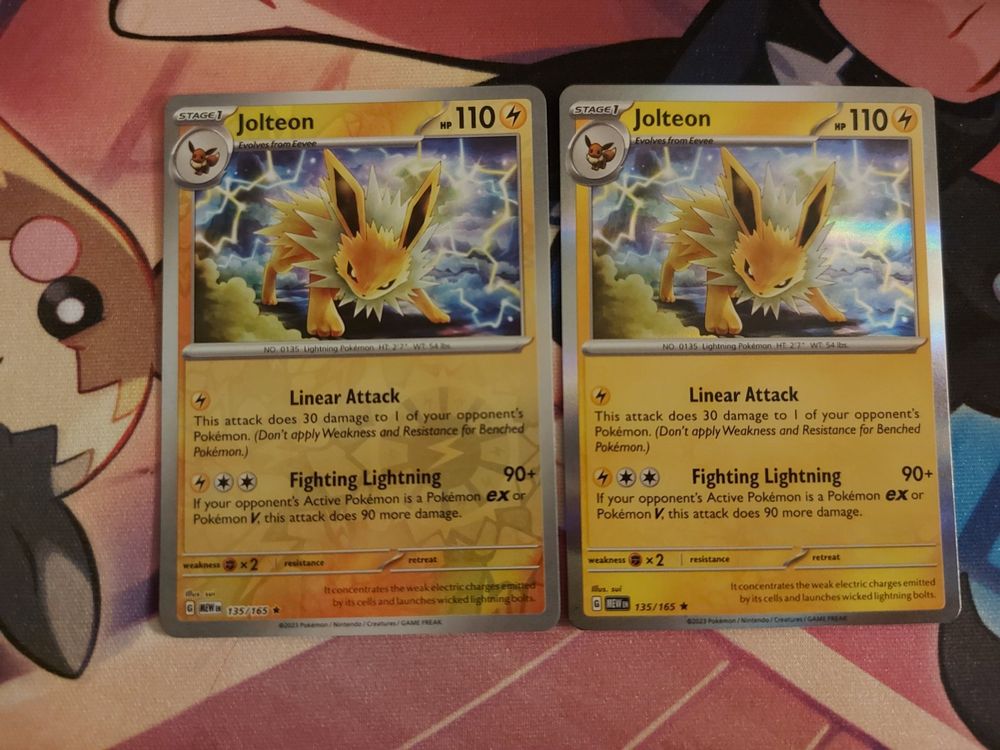 Jolteon 135/165 Pokémon 151 English TCG Holo Rare NM 2023 - Foto 7