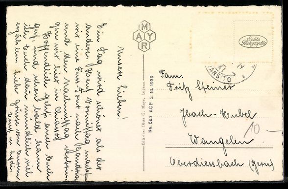 Cartoline postali: AK Chiasso, Panorama – Usato da Berlin venduto da bartko-reher 1