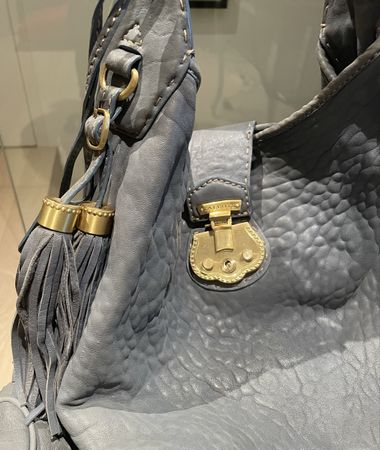 Talbots Leather Shoulder Bag Blue