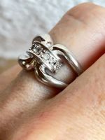 Vintage Ring mit Strass-Steinen (Grösse 56)