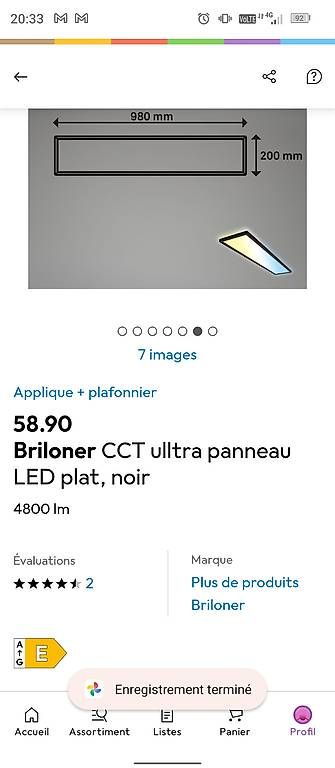 Lampen: Lampe LED Briloner 36w neuve  – Gebraucht aus Le Noirmont von jer_jzh5 2
