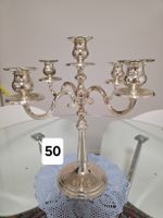 Eleganter 5-armiger Kerzenständer in Silberoptik