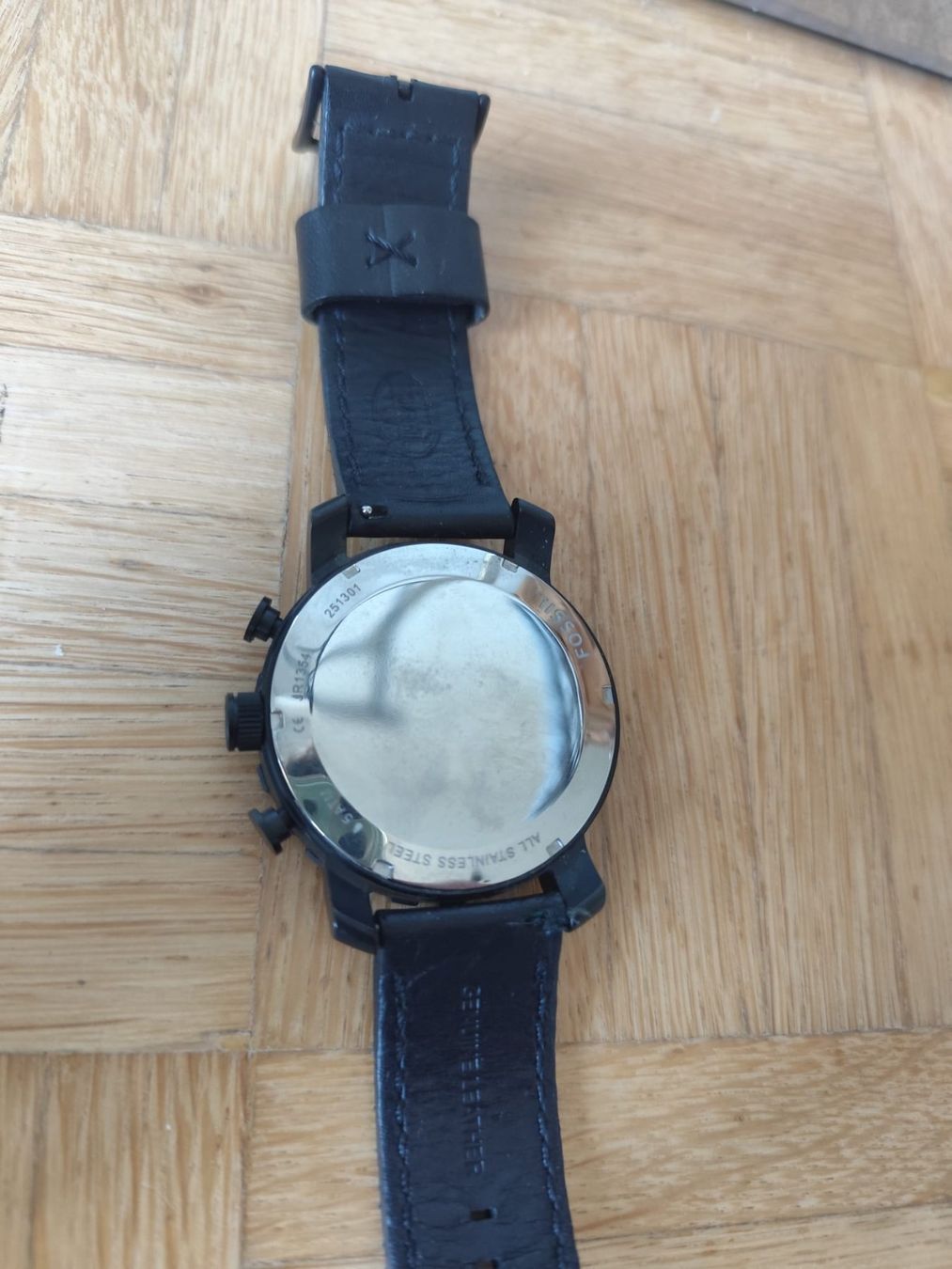 Fossil Uhren: Fossil Herrenuhr Chronograph Schwarz Leder – Gebraucht aus Nidau von lpilloud 1