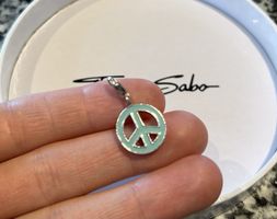 Thomas Sabo Peace Charm mit Emaille ☮️ Silber 925 🩵