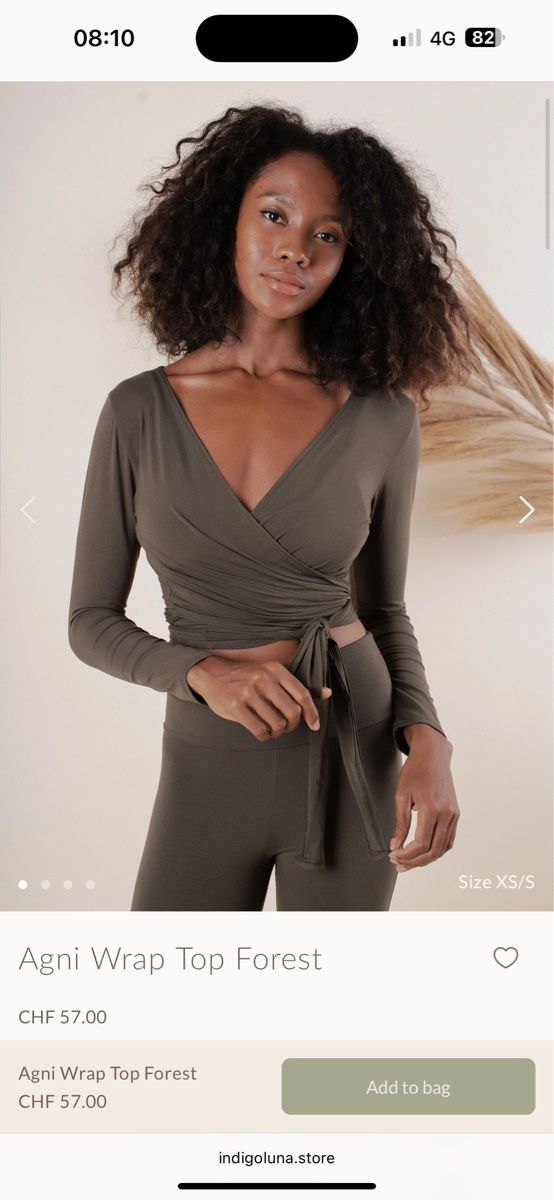 Top: Indigo Luna wrap top  – Usato da Confignon venduto da mel_9m6w