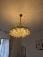 Deckenleuchte Kristall Gold Durchmesser ca. 50cm guter Zusta