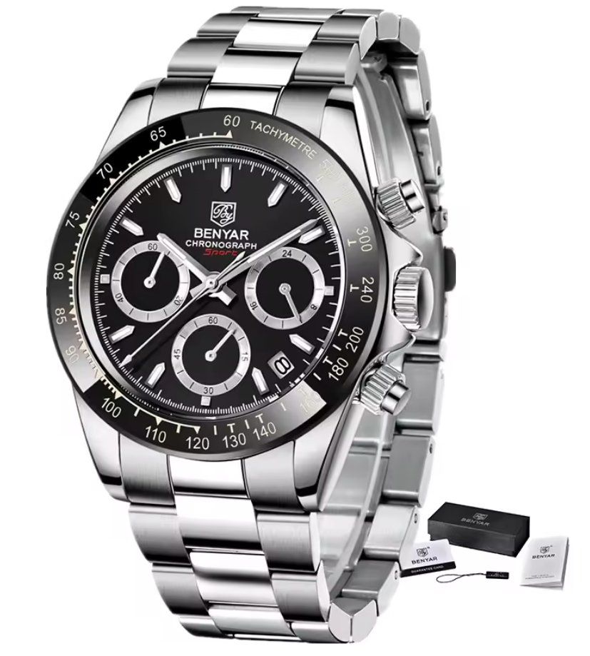Orologi: Montre Benyar Chronographe - Élégante et précise ! – Nuovo e nell'imballaggio originale da Biel/Bienne venduto da Joridel7