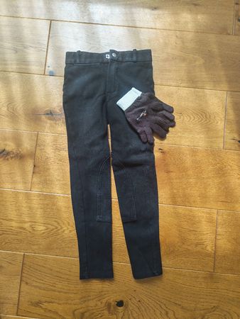 Reithose Kinder etwa 3 bis 5 Jahre - gratis Reithandschuhe!