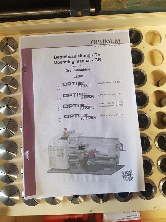 Tour à métaux Optimum TU 2304 - Optimachines