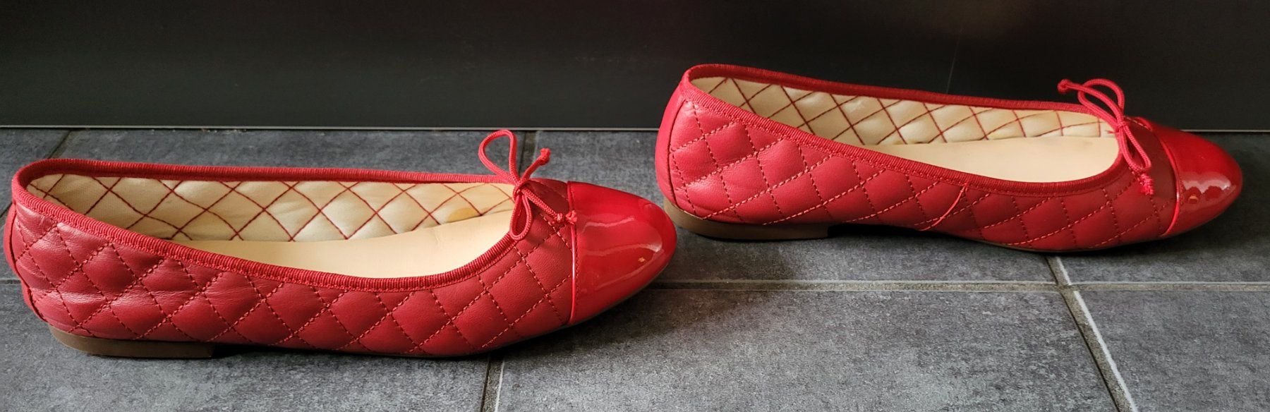 Damenschuhe: Damen Ballerinas aus Leder, rot – Gebraucht aus Basel von jma_vh95 1