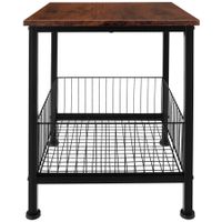 Beistelltisch Grimsby Industrial Holz dunkel, rustikal
