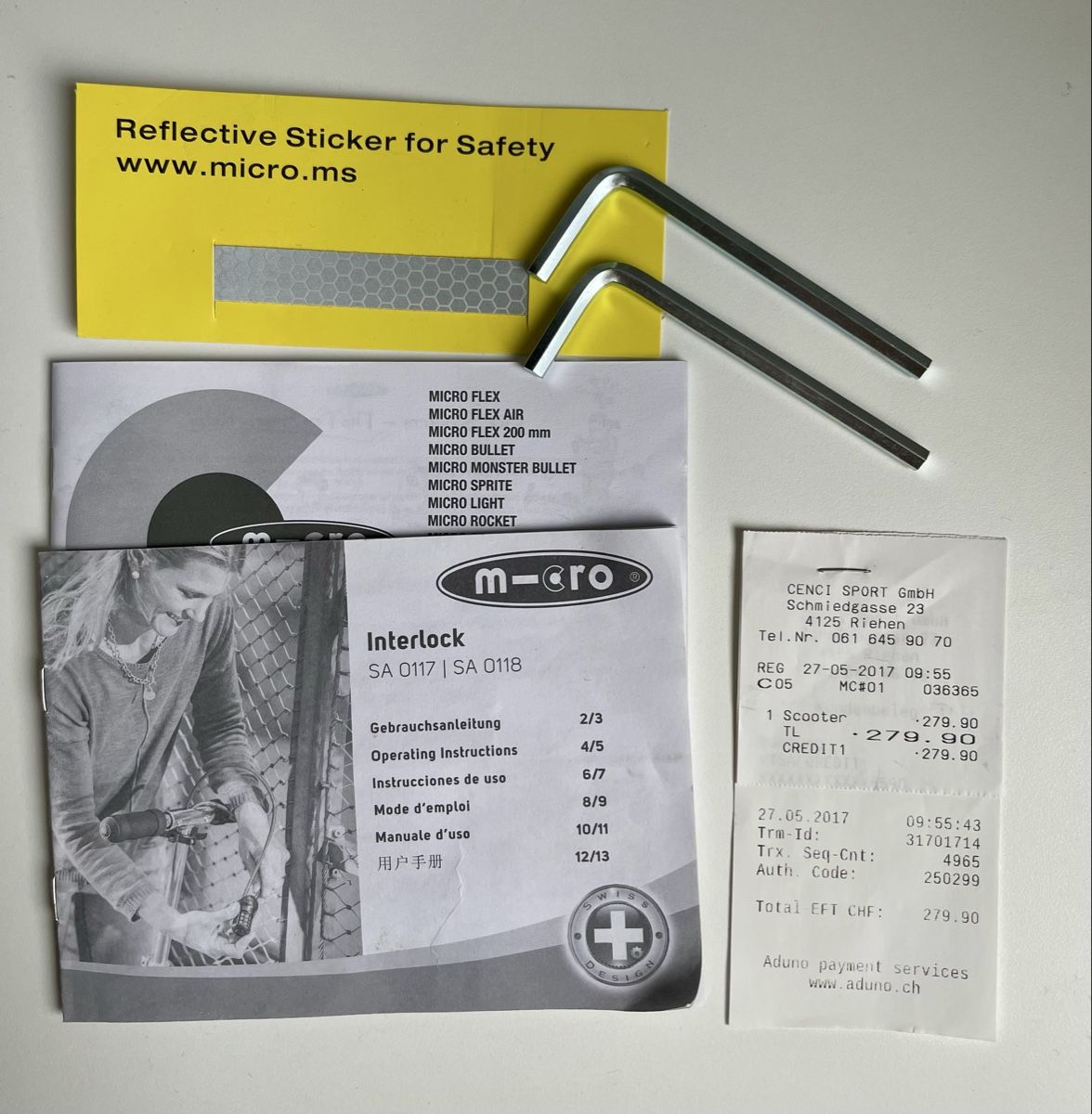 Micro Kickboard: Micro Scooter Interlock - Erwachsene – Nuovo (secondo la descrizione) da Riehen venduto da centra 6