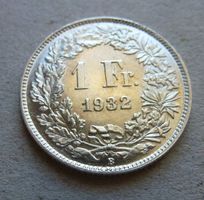 Schweiz ++ 1.- Franken 1932, gute Erhaltung