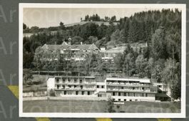 AK sw Unterägeri ZG „Adelheid“, Heimeli u Sanatorium ≈ 1950