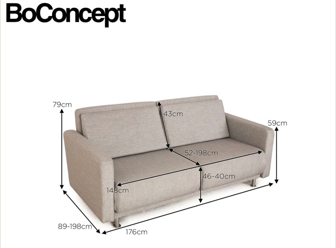 Boconcept Sofas: BoConcept Melo Stoff Zweisitzer Sofa Grau – D'occasion à Steinhausen par phi_8nvy 3