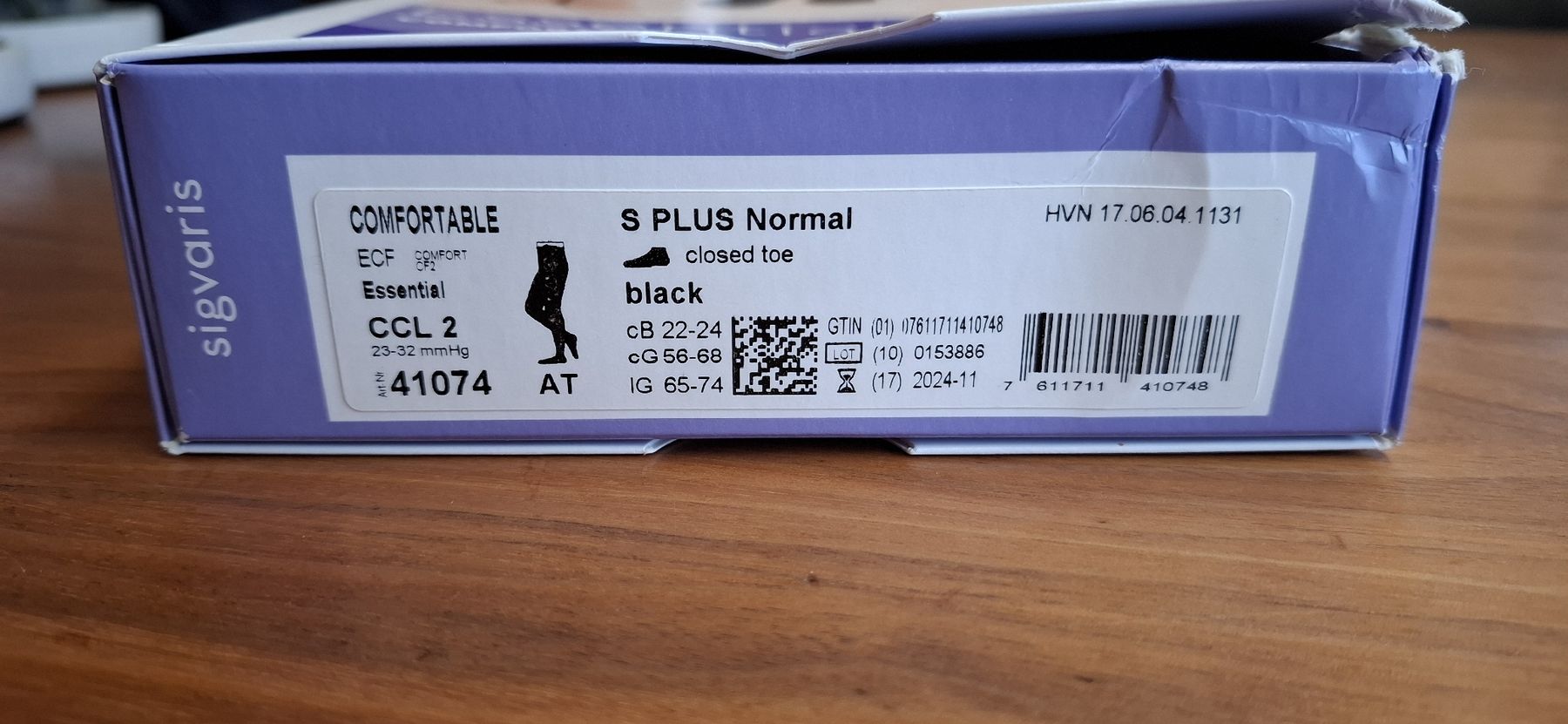 Sigvaris Calze & Collant: Sigvaris Stützstrümpfe Kompressionsstruempfe, Schwarz S plus – Usato da Niederstocken venduto da Cocos_nut 1
